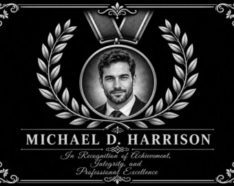 Custom Personalized Engraved Black Granite Universal Generic Achievement Award "Make it your way" with your photo (optional)