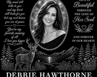 Personalized Nature Memorial 12"x12" Custom Engraved Headstone Granite Grave Marker Plaque z113