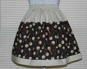 Golf balls skirt. Women skirt. Ladies skirt. Handmade.