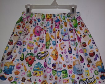 Shopkins girls skirt, Spring skirt. Available in different sizes. Handmade.