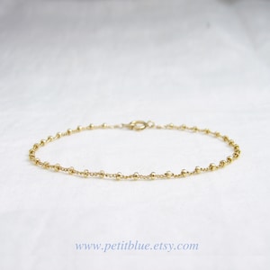 Satellite Chain Bracelet or Anklet ~ Roundel Satellite Chain ~ Minimalist Jewelry ~ Layering Bracelet ~ Dainty Bracelet ~ SImple Anklet