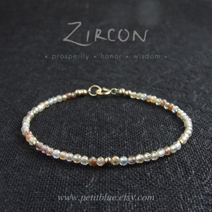 Zircon Bracelet ~ AAA Grade Multi-Color Zircon ~ Layering Bracelet ~ Dainty Bracelet ~ Minimalist Jewelry