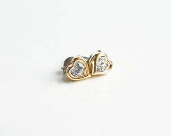 Crystal Heart studs ~ Swarovski Stud Earrings ~ Tiny Heart Earrings