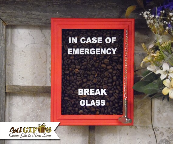 Handmade Box Frame In Case Of Emergency Break Glass Coffee Beans Frames Home Garden Handmade Box Frame In Case Of Emergency Break Glass Coffee Beans Frames Home Garden