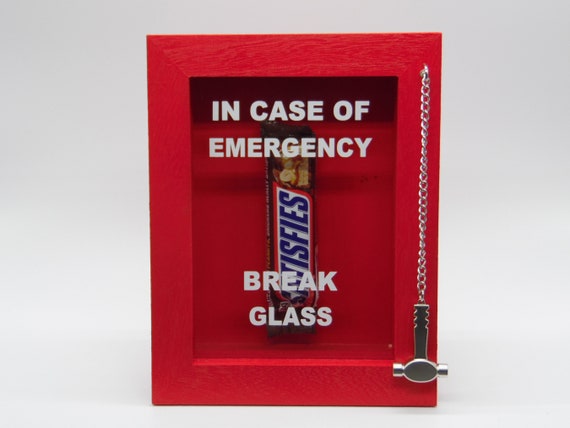 Snickers Bar In Case Of Emergency Break Glass Shadow Box Etsy Snickers Bar In Case Of Emergency Break Glass Shadow Box Etsy