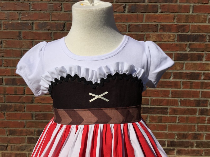 By Hoot n Hollar Children/'s Clothing Pirate Princess Deluxe Shirt Dress for Girls Sizes 6m-12yrs