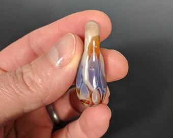 Glass Pendant Droplet - Amber Purple
