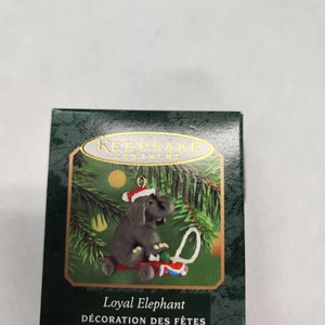 Vintage Hallmark Keepsake, 2000, &quot;Loyal Elephant&quot; Ornament,  Mint Condition, Original Box, Price Tab Intact