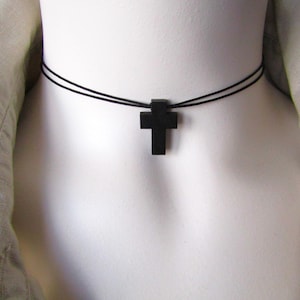 Black Cross Choker - Etsy