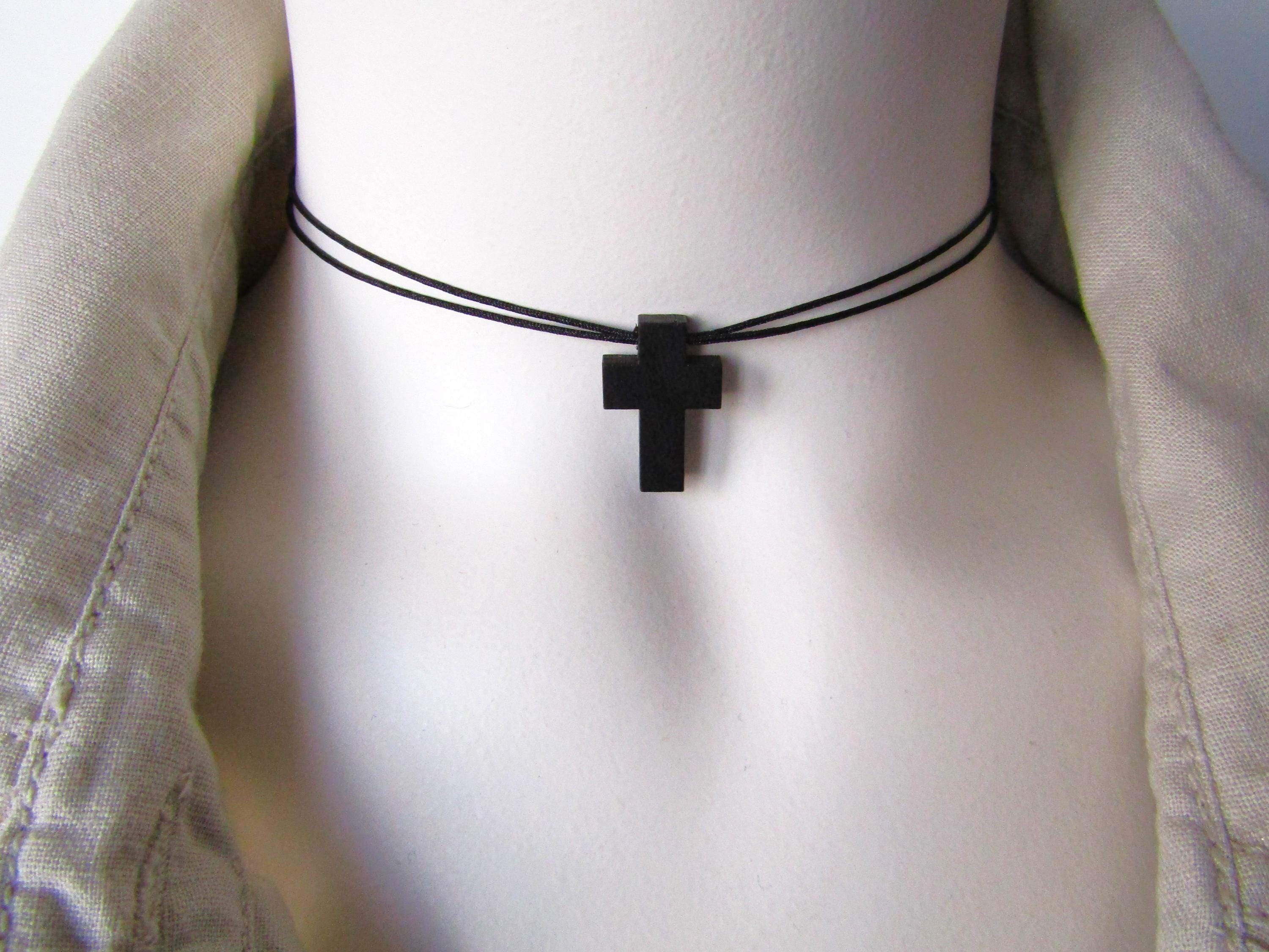 Black Cross Choker - Etsy