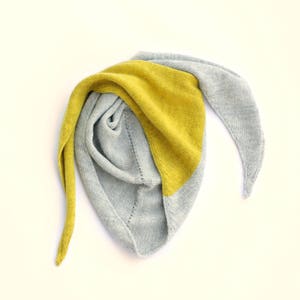 Triangular knitted scarf - kids bandana scarf - Knitted scarf unisex - alpaca scarf