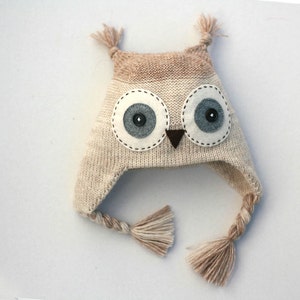 Owl hat kids - Child knit hat - Infant owl hat  - Baby Owl knitted hat - Girl&#39;s knit hat
