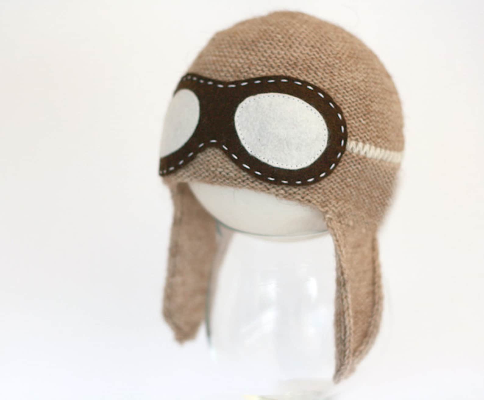 Aviator Hat With Goggles Newborn Aviator Hat Baby Pilot Etsy