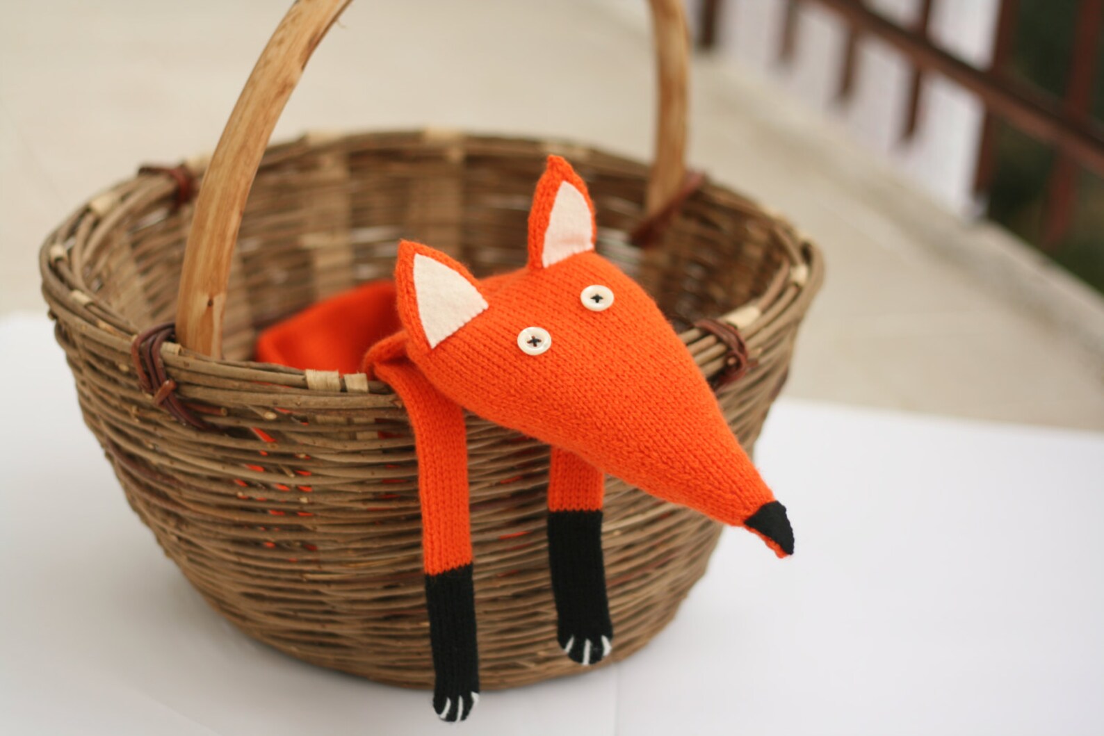 Fox Knit Scarf Children Fox Scarf Red Fox Scarf Kids Etsy