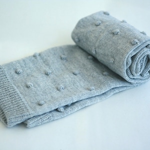 Grey Popcorn Blanket