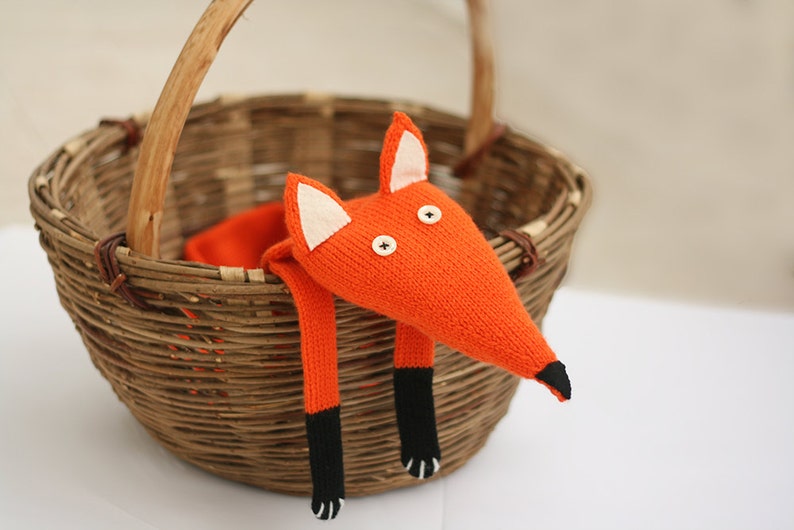 Childrens Fox scarf Fox scarf kids Fox knitted scarf Knitted scarf Child scarf Knitted woman scarf Knit scarf image 1