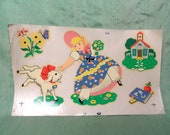 Mary had a little lamb decal sheet vintage nursery rhyme water slide transfers