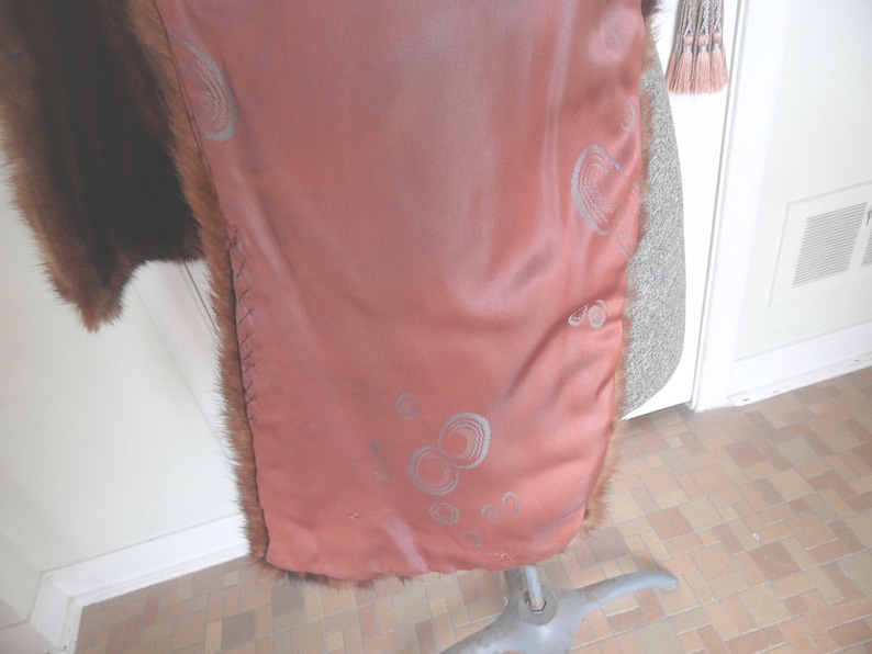 Mink stole cape vintage brown fur wrap shawl women/'s mink stole wedding dress coat