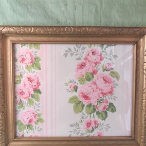 Carved wood picture frame / vintage gold tone;  8&quot; x 10&quot; image area