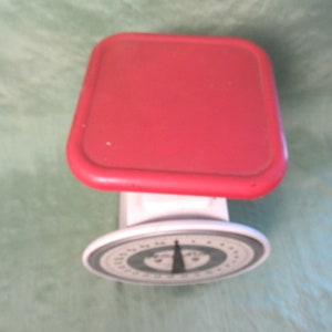 Way Rite Scale / Vintage 25 Lb Scale Retro Red Old Fashioned - Etsy