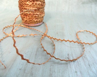 25 yards of metallic gold baby rick rack / vintage sewing trim