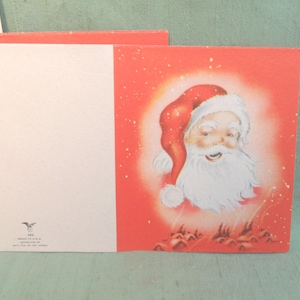 6 vintage, unused but printed name Christmas card lot / 1941 Betty Lou Campbell w new envelopes