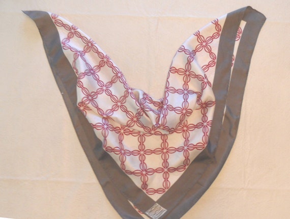 Bill Blass silk scarf  /  designer burgundy moder… - image 6