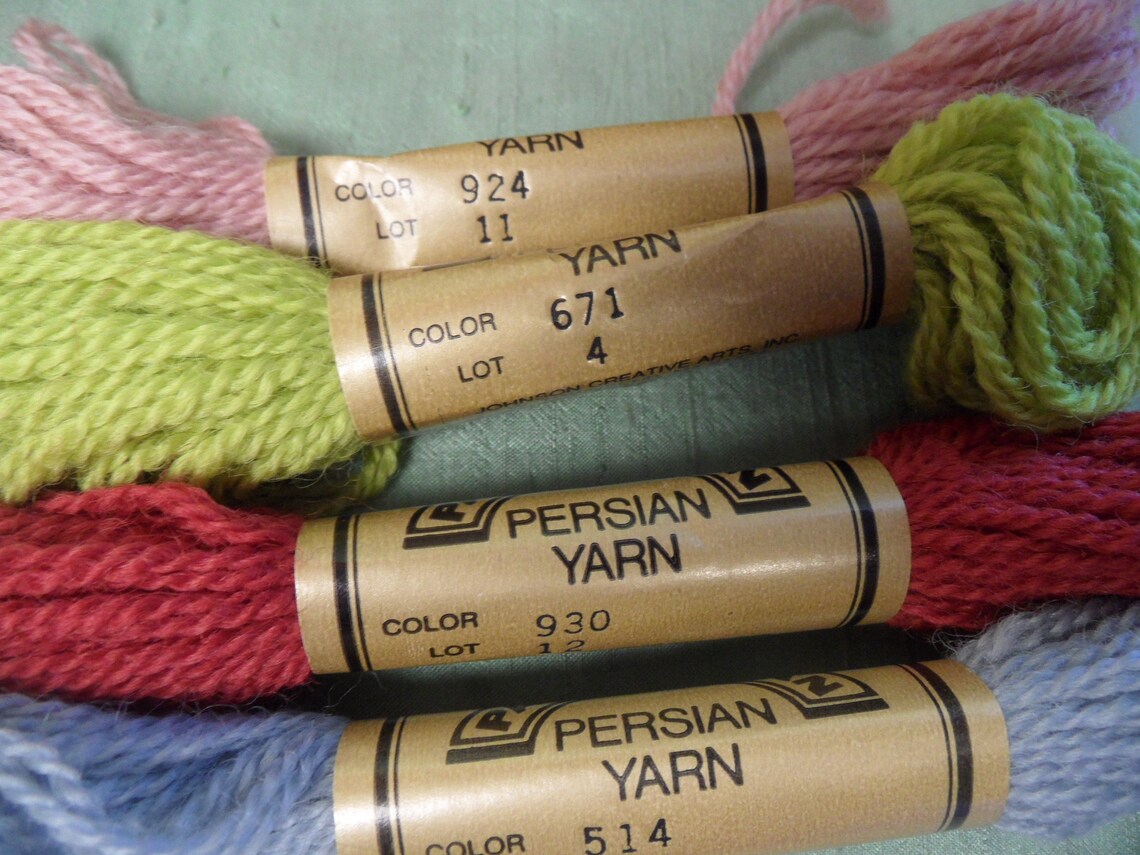 26 Skeins of Paternayan Persian Wool Yarn Lot / 6 Colors 671 Etsy