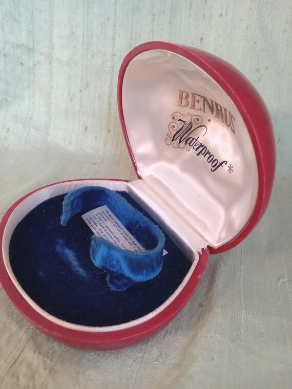 Benrus Clamshell, Domed Empty Watch Case Box / vi… - image 3