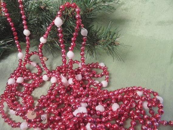 Christmas tree garland glass beads discount