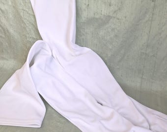 Guantes blancos de ópera para mujer / estilo vintage, talla 7-1/2, guantes de noche de nailon hasta el codo / 22,5"