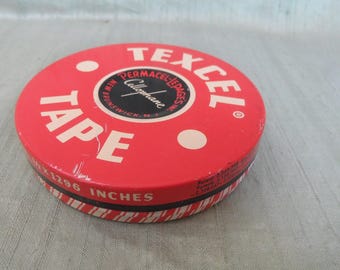 LePage's brand TEXCEL TAPE empty metal tin container / vintage tin for cellophane