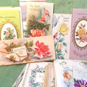 20 unused Get Well greeting cards / vintage card lot, no envelopes