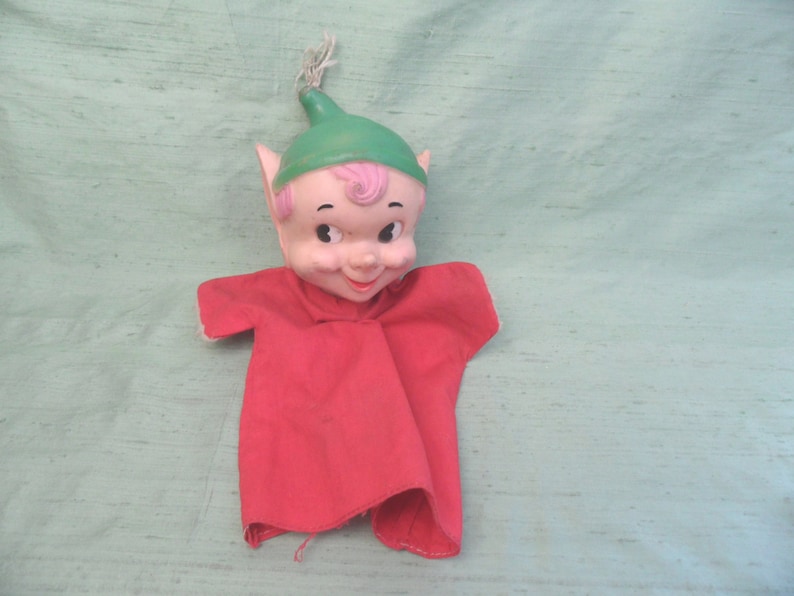 As Is pixie hand puppet 1959 Kresge vintage Holiday Pixie Toy