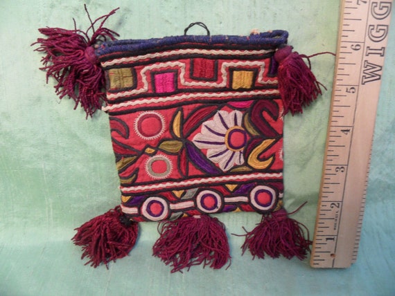 Embroidered hilltribe small handbag / vintage tri… - image 4