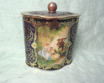 Dutch language tin vintage Boter Koekjes candy or biscuit tin rectangular tin storage container