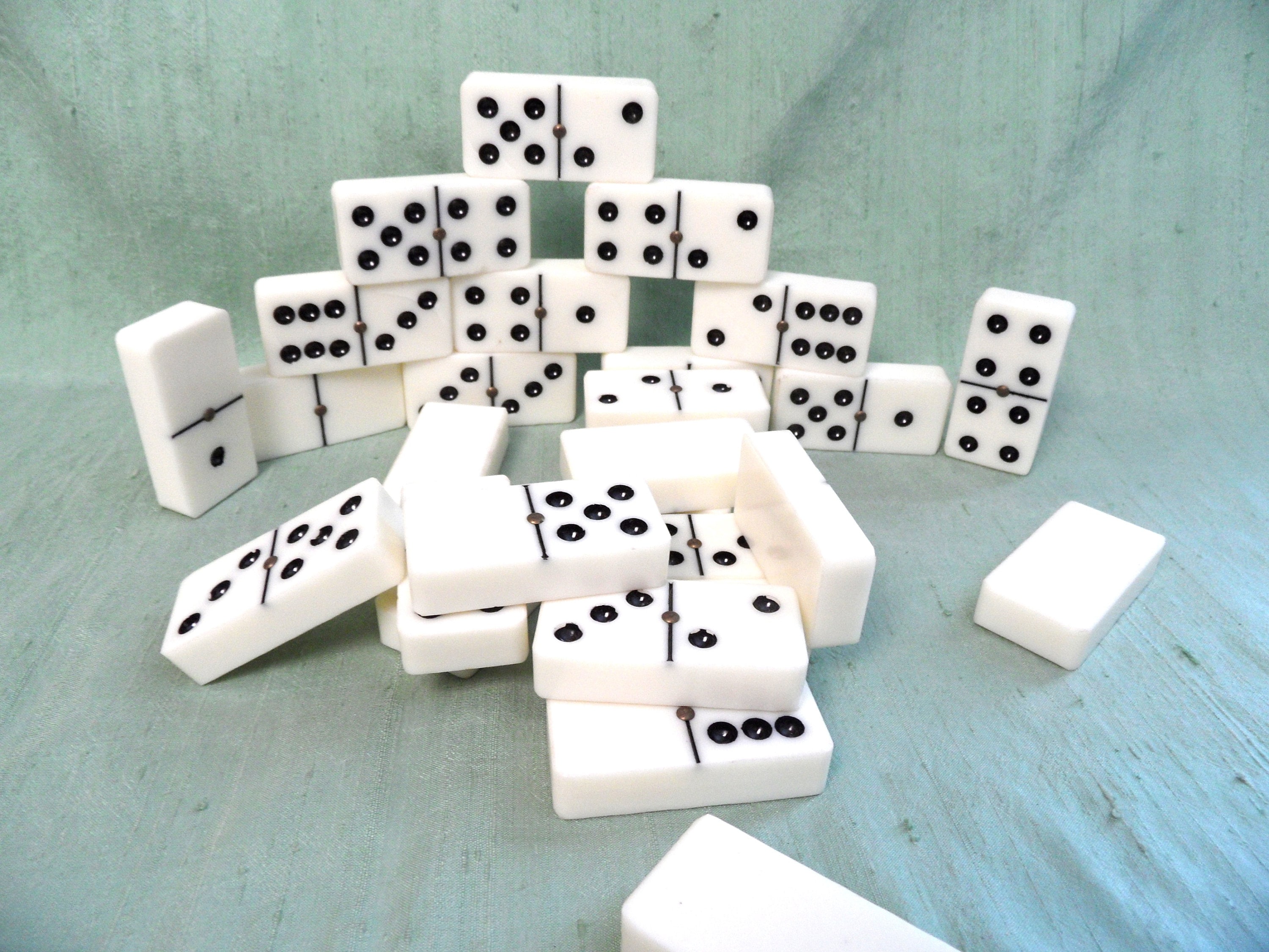 トップス OVY daydream Domino Border Ringer Navy Marion & Co. Domino Double Six Blue Jumbo Tournament Domino