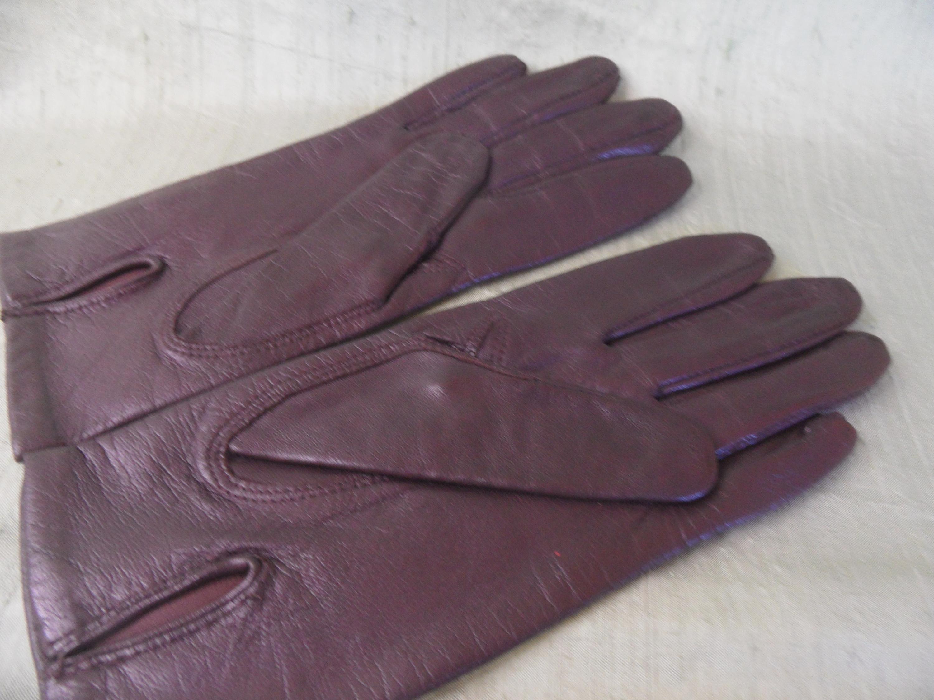 Grands Gants Vintage Fownes En Cuir Marron Doublés - Taille L Unisexe