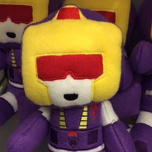TF G1 Triple-Changer Plush Plushie BittyBot Blitzwing Toy from Mythfits