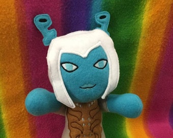 Star Trek Alien Andorian Fleece Hand-made Plush Plushie Doll Toy