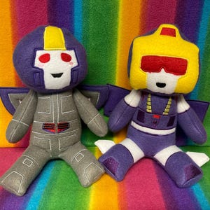 TF G1 Triple-changer BittyBot Blitzwing Astrozug Spielzeug Plüsch Puppe Stofftier von Mythfits