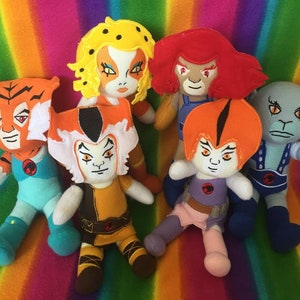 Thundercats 80s Cartoon Series 1 Lion-O Cheetara Panthro Tygra Wilykit WilyKat Fleece Plush Plushie  Toy from Mythfits