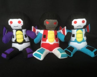 TF  BittyBot Starscream Thundercracker Skywarp Slipstream Sunstorm Seeker Plush Plushie Doll Stuffed Animal Toy