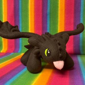 HTTYD Toothless Nightfury Night Fury Dragon Baby Plush Plushie Stuffed Animal Toy
