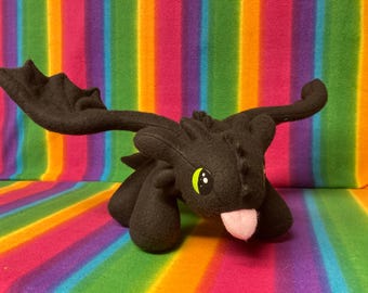 HTTYD Toothless Nightfury Night Fury Dragon Baby Plush Plushie Stuffed Animal Toy