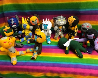 TF BW Series 1 Primal Megs Cheetor Dinobot Rattrap Rhinox BittyBot Plush Plushie Soft Toy Doll Stuffed Animal
