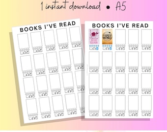 Printable Reading Tracker: A5 Minimalist Book List (Instant Download)