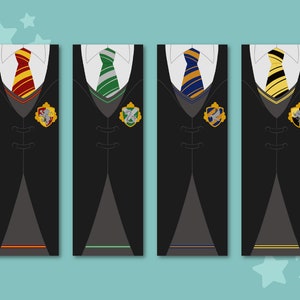 Wizarding House Bookmarks: Matte Print (2x6&quot;)