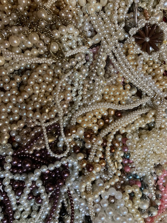 10% code** 1+ lb bulk pearl jewelry mixed lot | WE