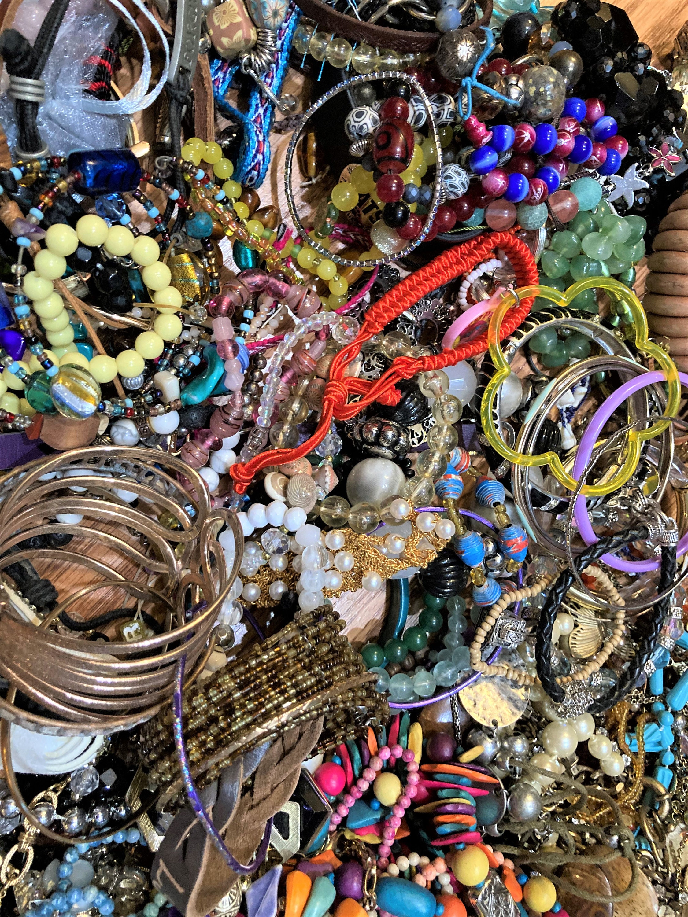 10 off Code 1 to 15 Lbs Bulk WEARABLE Jewelry Mixed Lot Grab Bag Costume Mystery Crafters Crafting Resell Vintage to Modern Etsy